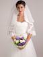 Colorful Purple And White Hand-tied Wedding Bridal Bouquet