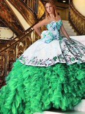 Great Floor Length Quinceanera Gowns Sweetheart Sleeveless Lace Up