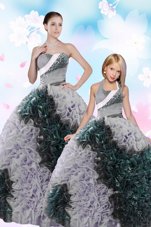 Cheap Multi-color Lace Up Quinceanera Gowns Sequins and Pick Ups Sleeveless Floor Length