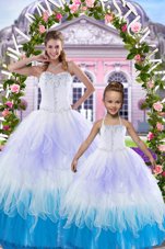 On Sale Multi-color Sleeveless Floor Length Beading Lace Up Vestidos de Quinceanera