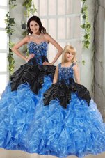 Lovely Sleeveless Beading and Ruffles Lace Up 15 Quinceanera Dress