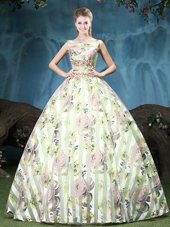 Clearance Straps Straps Tulle Sleeveless Floor Length Sweet 16 Quinceanera Dress and Appliques and Pattern