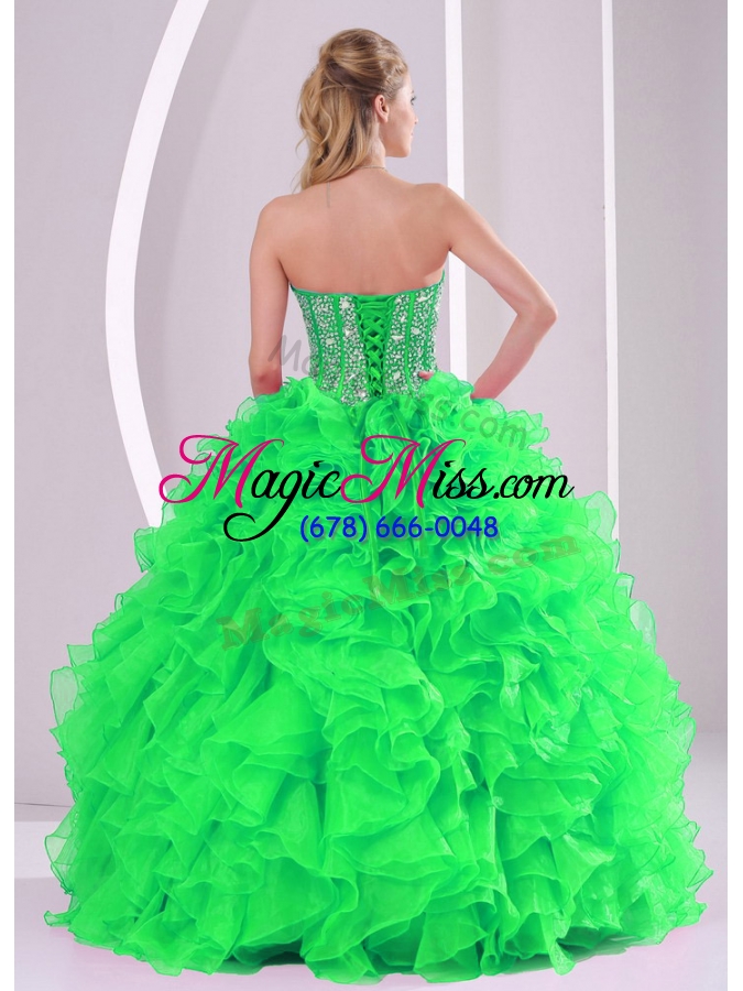 wholesale sweetheart ruffles and beading floor-length quinceanera gowns in sweet 16