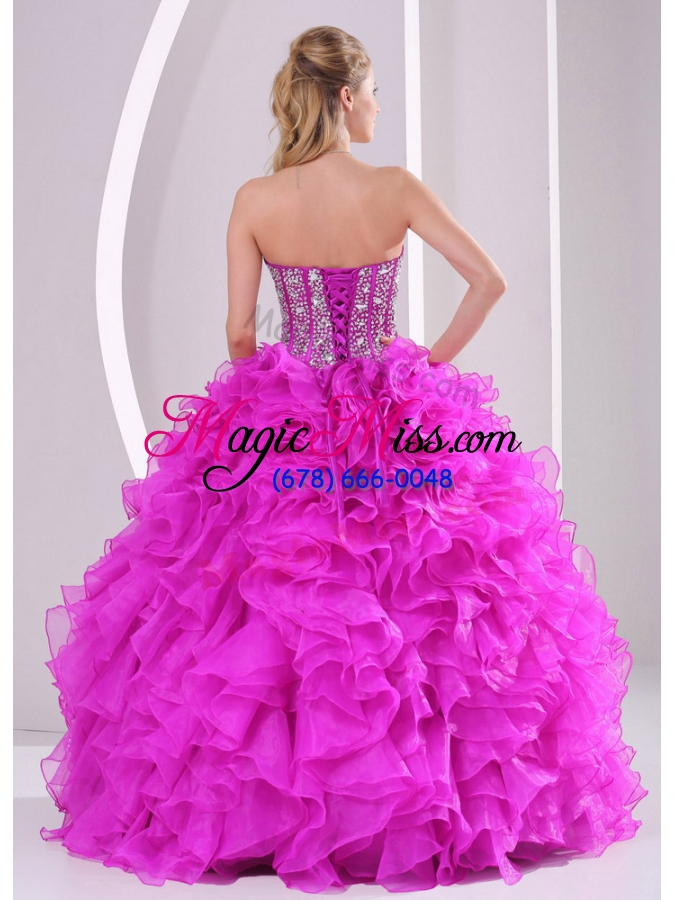 wholesale unique ruffles and beading sweetheart floor-length quinceanera gowns for 2014 summer