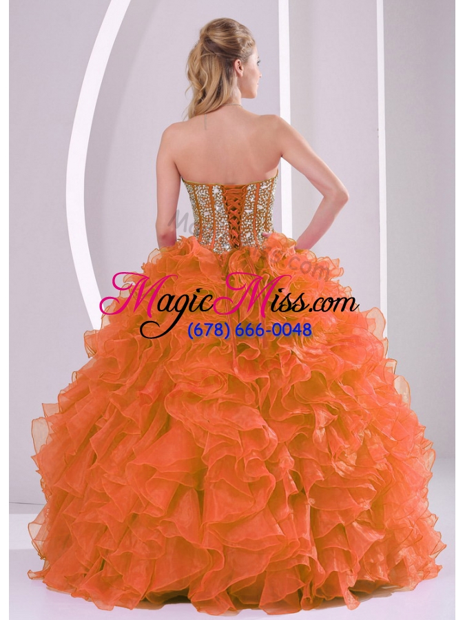 wholesale elegant ball gown sweetheart ruffles and beaded decorate quinceanera gowns in sweet 16