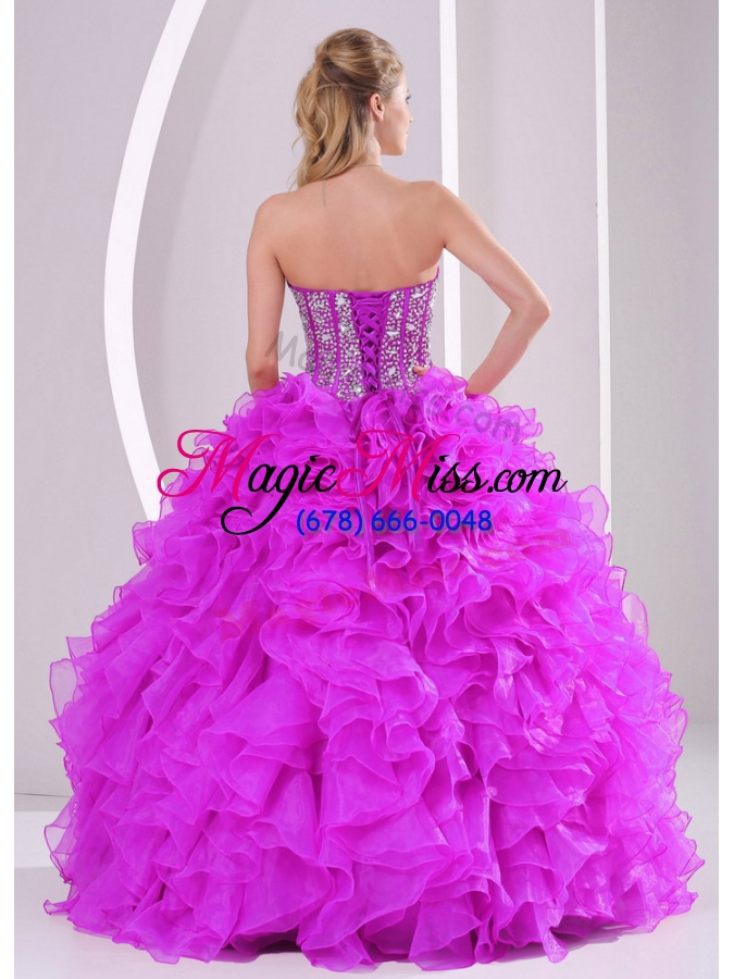 wholesale ball gown sweetheart ruffles and beaded decorate quinceanera gowns in sweet 16