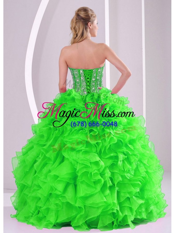 wholesale ball gown ruffles and beading 2013 winter quinceanera dresses with lace up