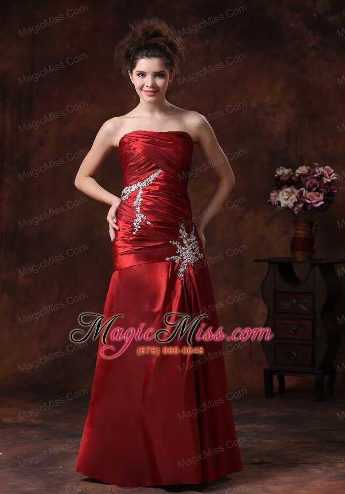 wholesale stylish beading taffeta column fitted floor-length prom / evening dress
