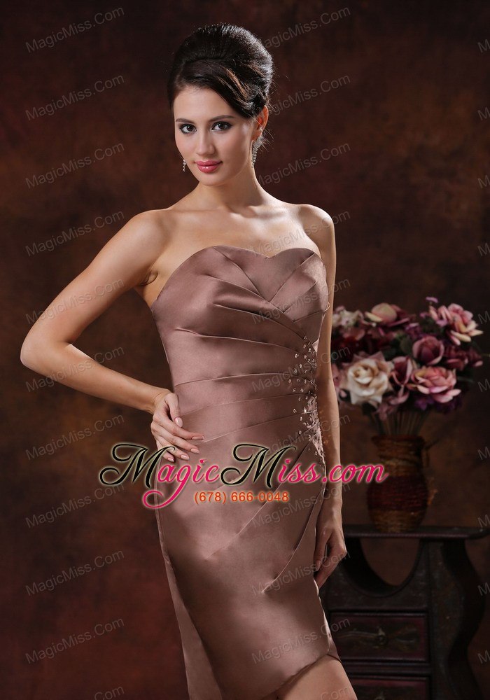 wholesale brown mother of the bride dress clearance with strapless beaded and ruch decorate in cave creek arizona