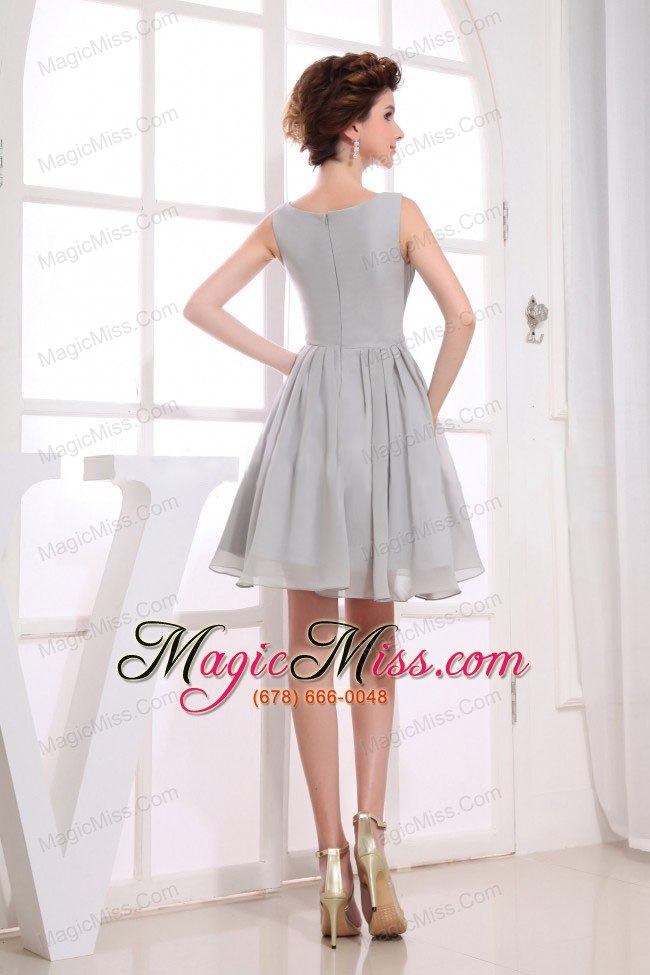 wholesale bateau grey knee-length chiffon 2013 prom dress