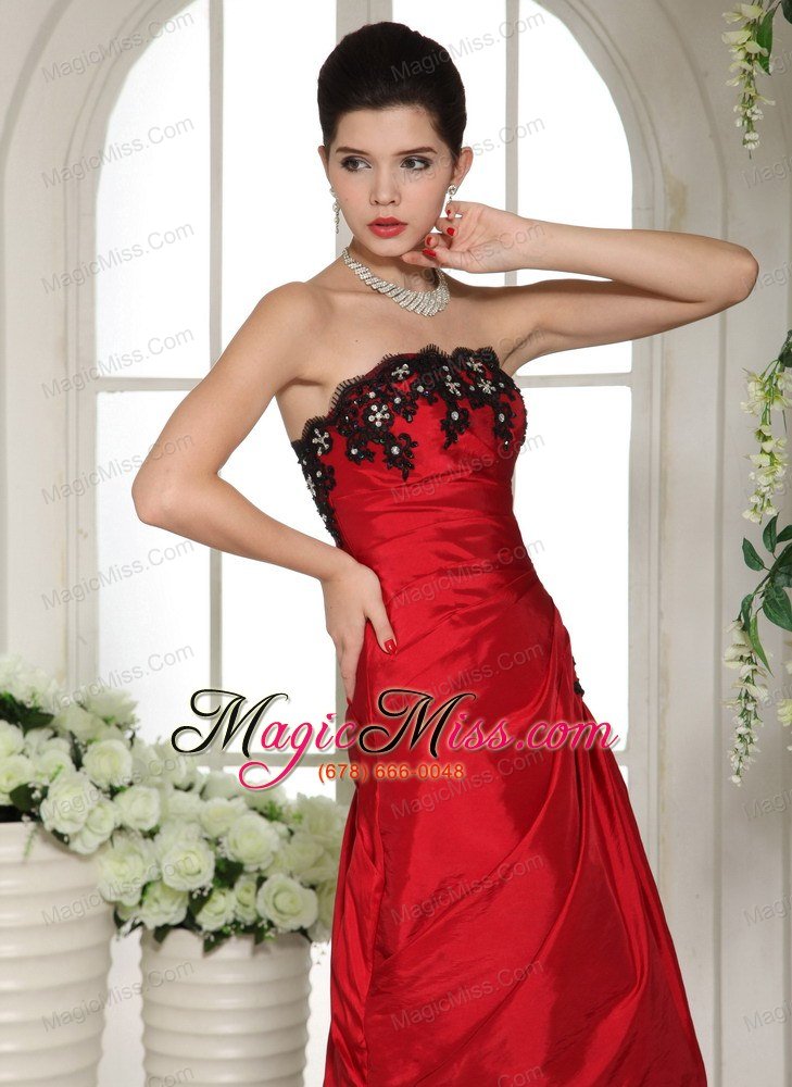 wholesale 2013 wine red ruffled layeres prom dress with appliques and ruch