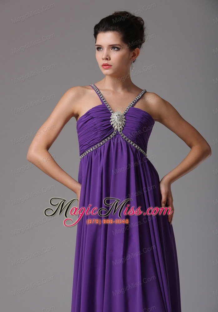 wholesale 2013 empire spagetti straps prom dress with ruch and beading in illinois
