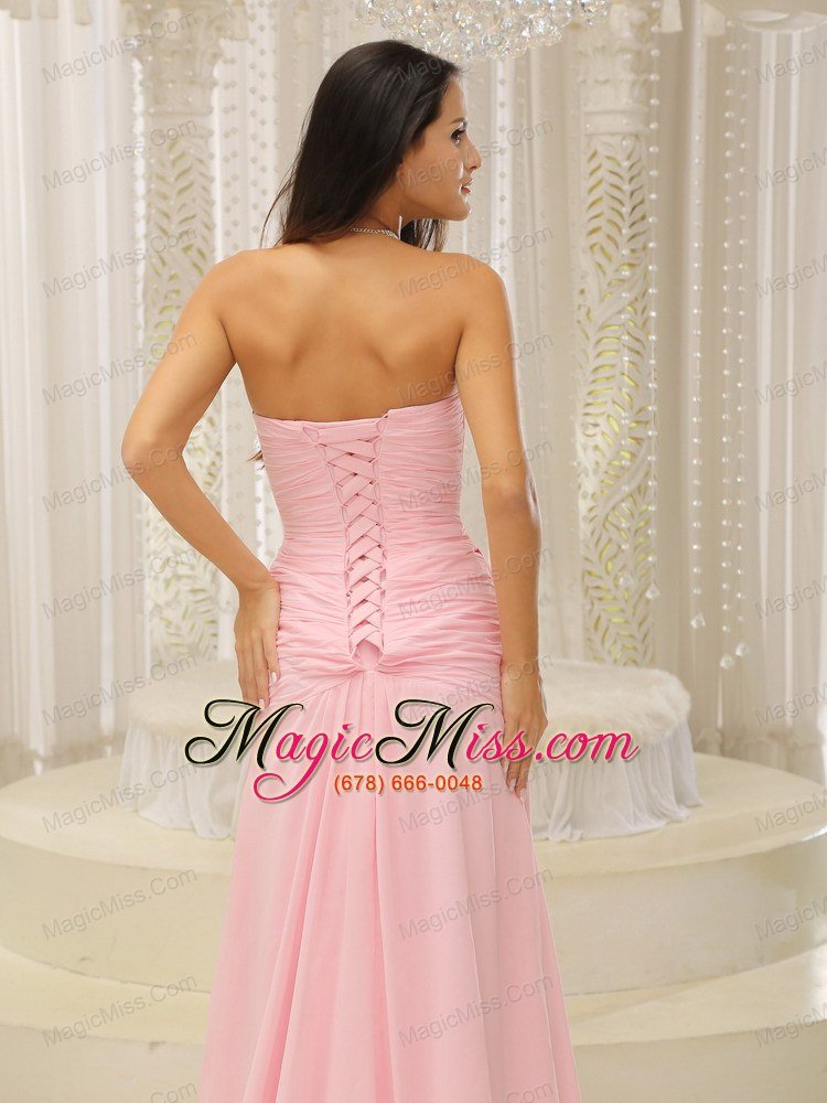wholesale high slit and ruched bodice for party dress beading sweetheart for custom made