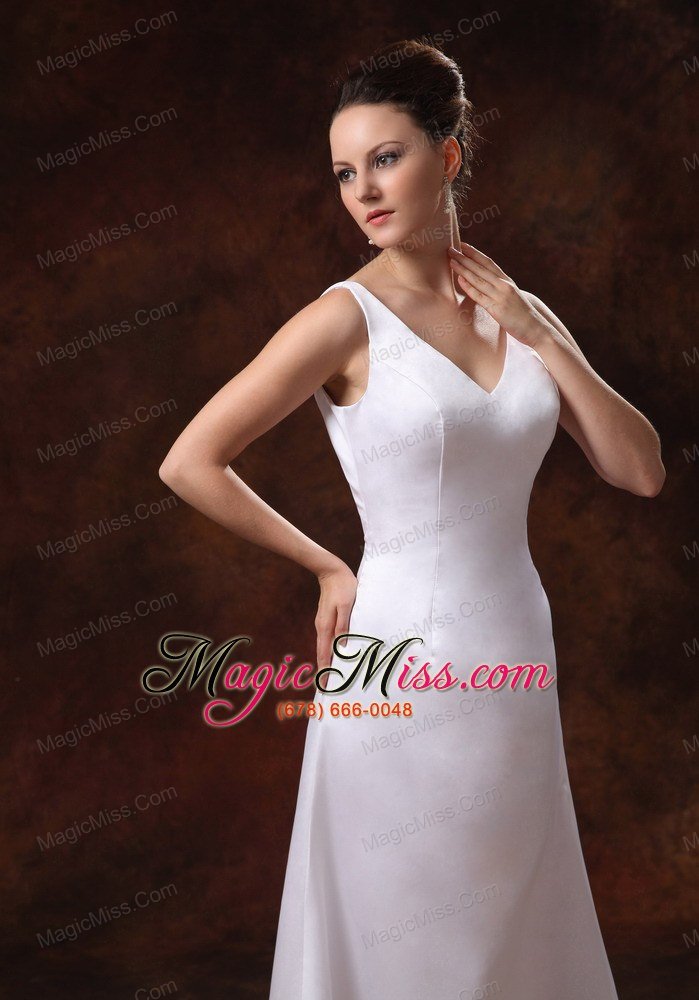 wholesale v-neck ankle-length satin mother of the bride dress for custom made in douglasville georgia