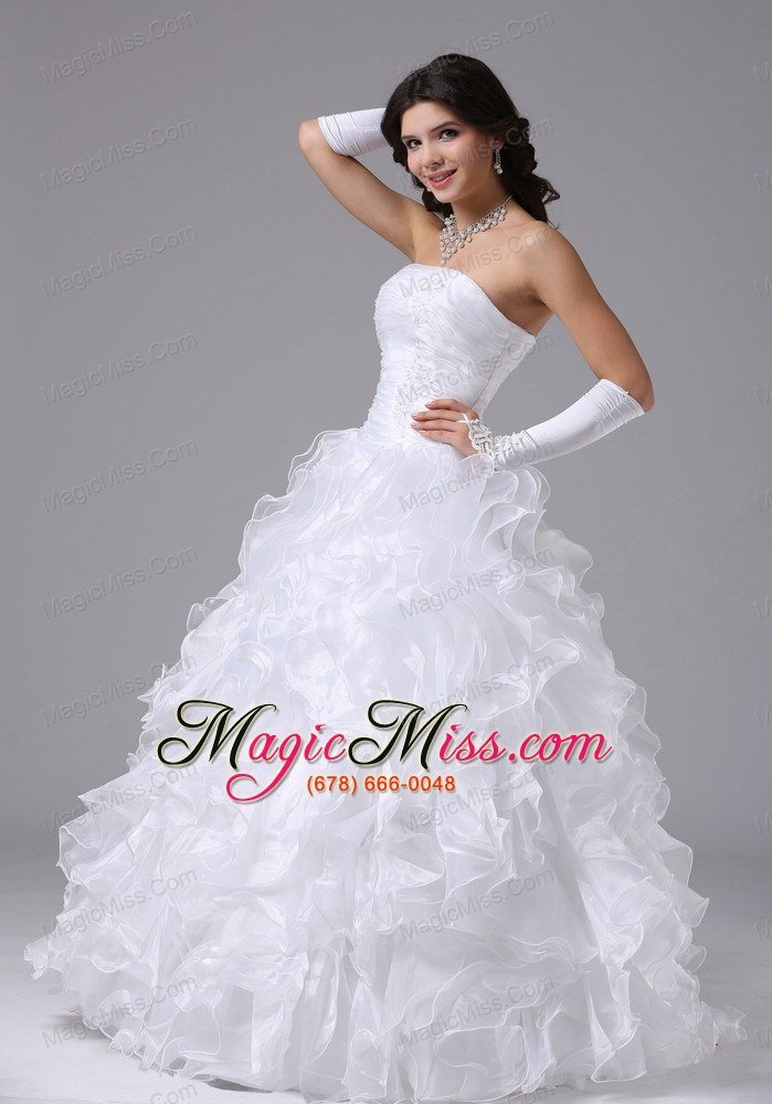 wholesale ball gown wedding dress with ruffles and strapless floor-length in carmichael california city