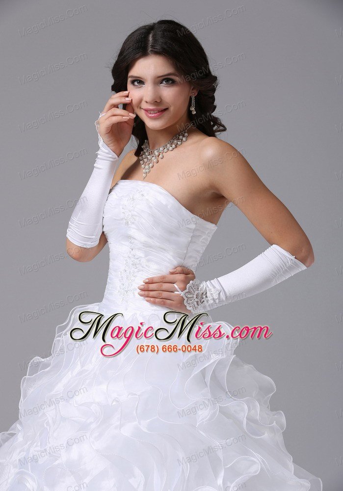 wholesale ball gown wedding dress with ruffles and strapless floor-length in carmichael california city