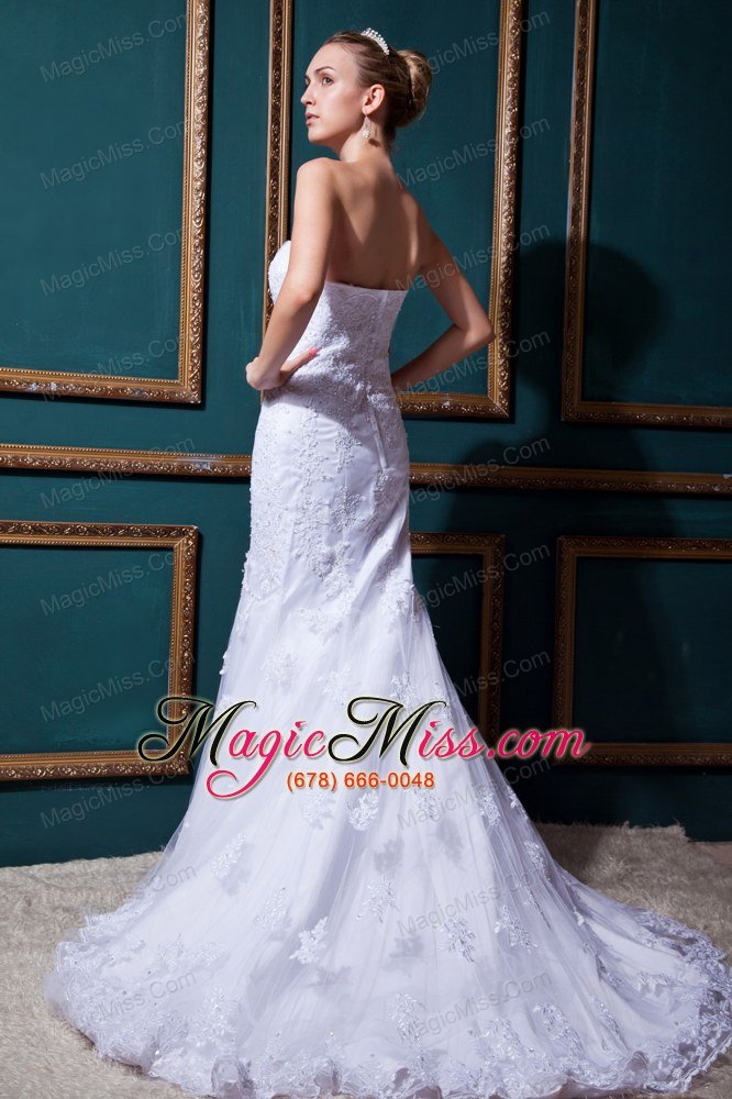 wholesale modest mermaid strapless brush traintulle beading wedding dress