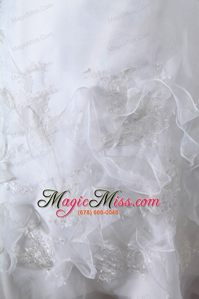 wholesale appliques ruching sweetheart ball gown wedding dress