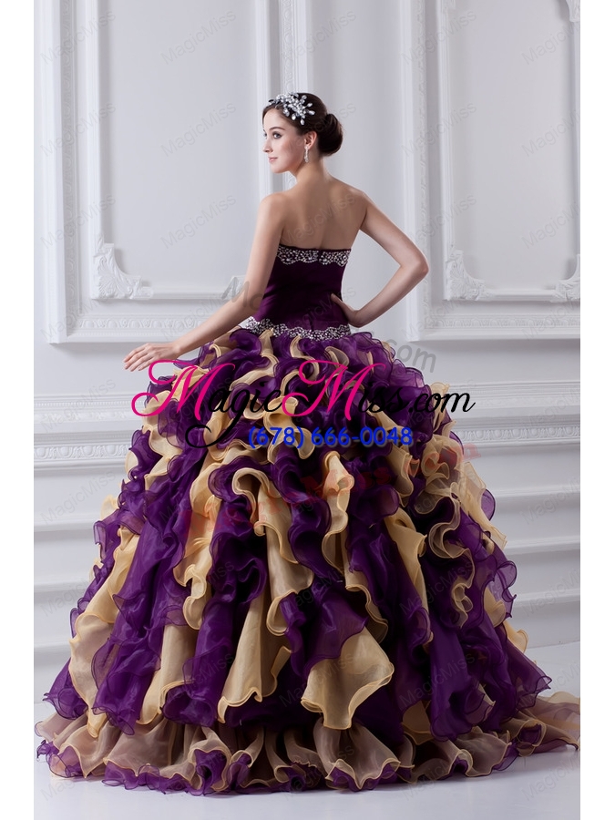 wholesale ball gown multi colored sweetheart 2015 quinceanera dress with beading
