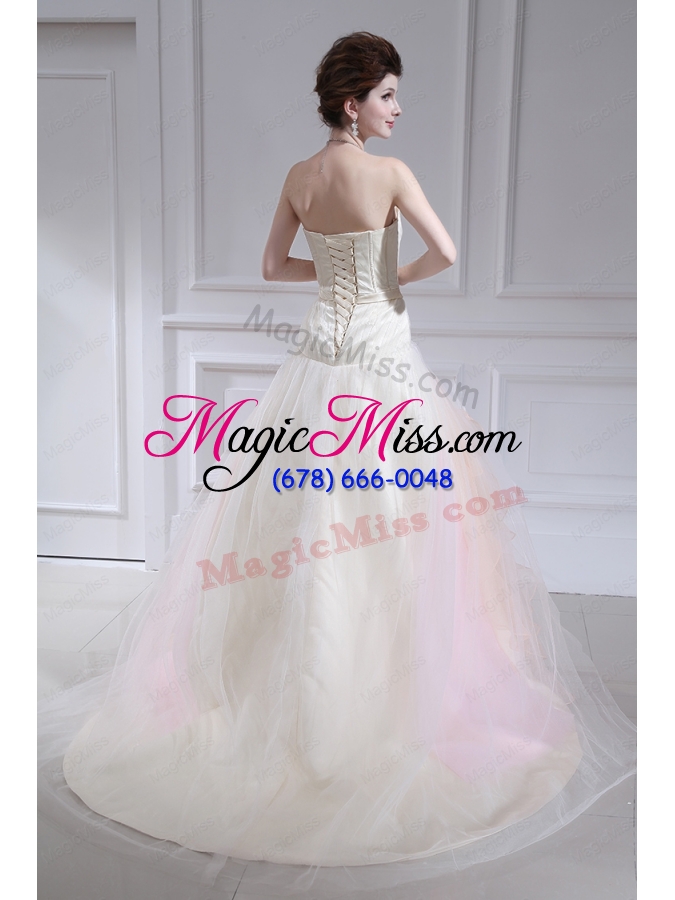 wholesale multi-color ball gown strapless ruffles court train quinceanera dress