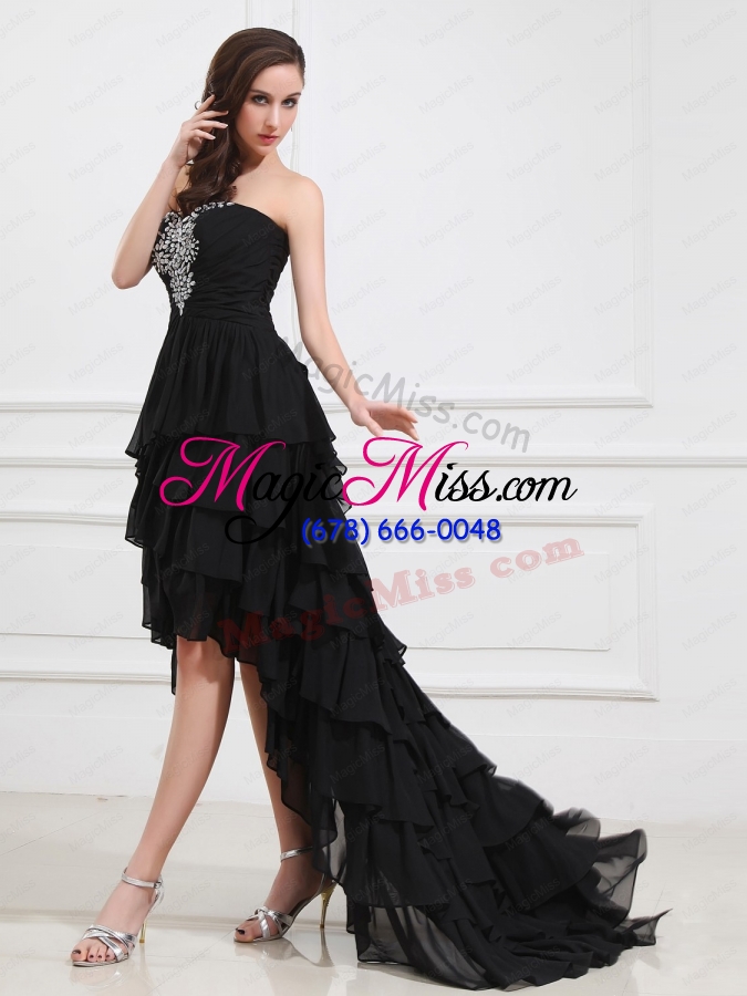 wholesale 2015 the super hot sweetheart high low beading and ruffled layers prom dress