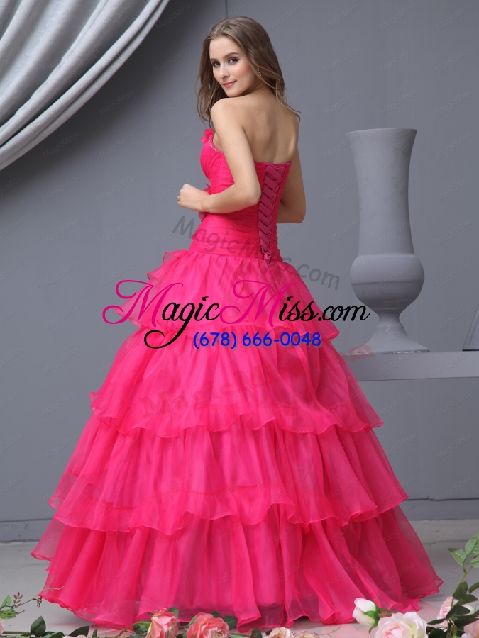 wholesale wonderful strapless a line hot pink prom dress for 2015