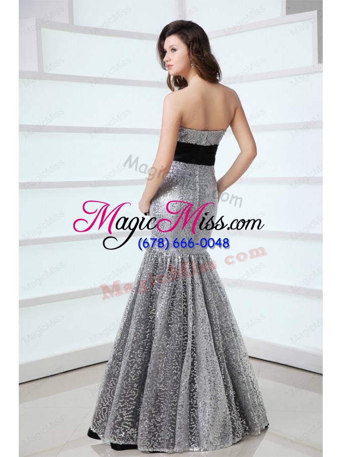 wholesale 2015 sexy mermaid sweetheart sequins floor length grey prom dress