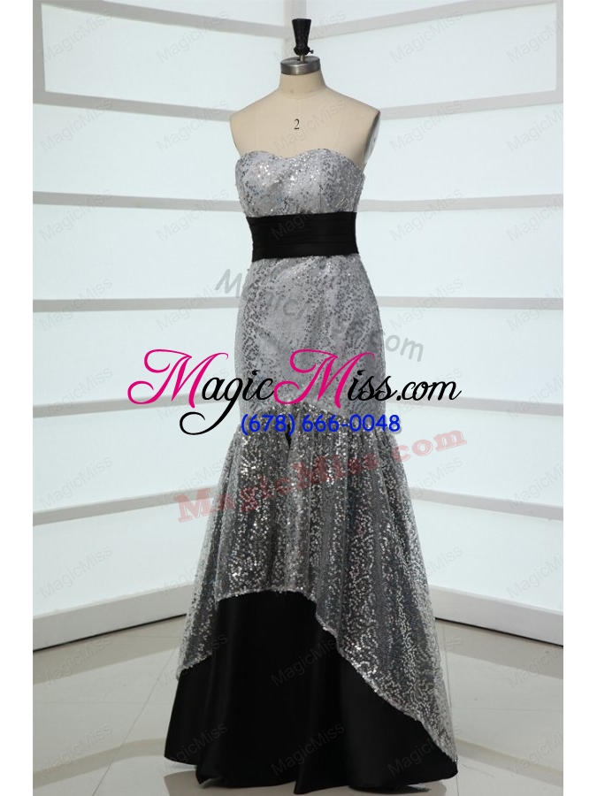 wholesale 2015 sexy mermaid sweetheart sequins floor length grey prom dress
