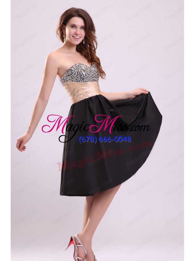 wholesale discount a line sweetheart knee length beading taffeta prom dress