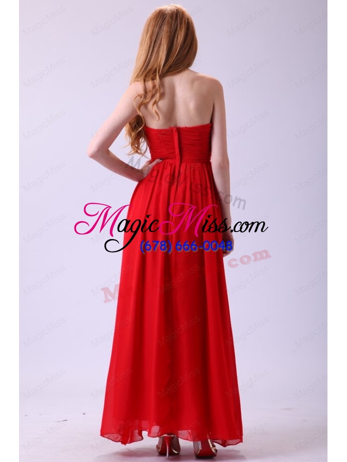 wholesale red empire sweetheart beading floor length chiffon 2015 prom dress
