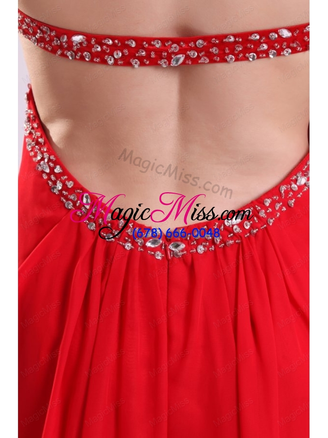 wholesale sexy sweetheart empire beading chiffon red 2015 prom dress with backless