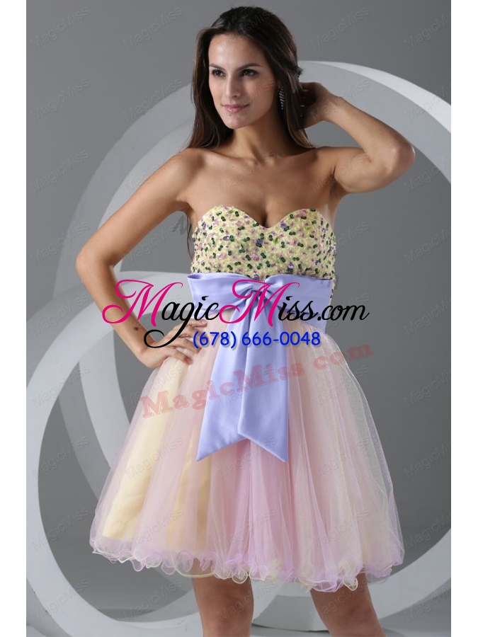 wholesale princess champagne sweetheart appliques knee length prom cocktail dress