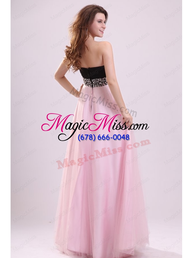 wholesale empire baby pink sweetheart beading and ruching chiffon prom dress