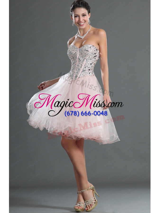 wholesale 2015 pretty sweetheart knee length prom dresses with beading