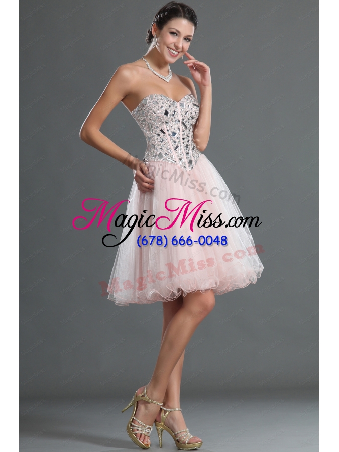 wholesale 2015 pretty sweetheart knee length prom dresses with beading