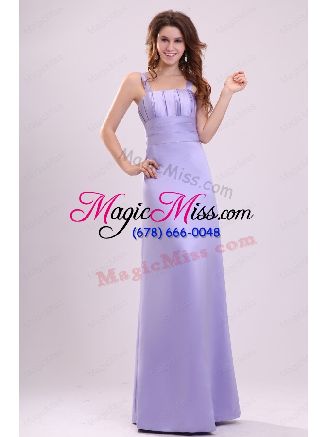 wholesale cheap lavender column straps ruching taffeta floor length bridesmaid dresses