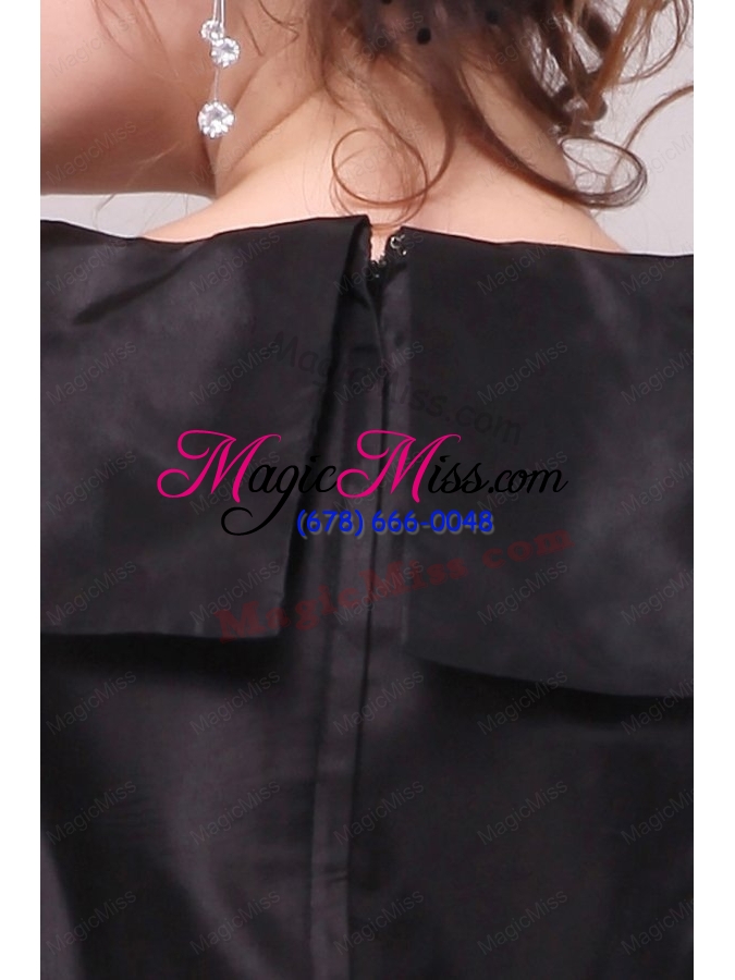 wholesale a line v neck black ruching mother of the bride dresses with half sleeves