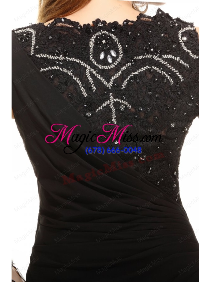 wholesale column bateau lace beading and ruching mother of the bride dresses