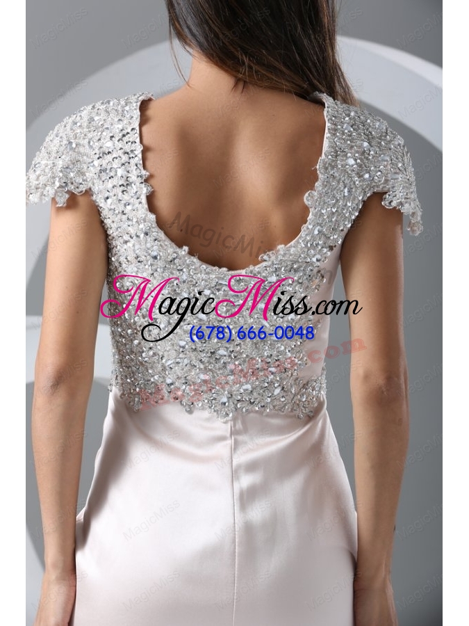 wholesale white column scoop mother of the bride dresse with appliques and beading