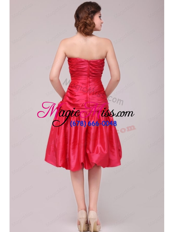 wholesale red mermaid strapless appliques and ruching prom dress