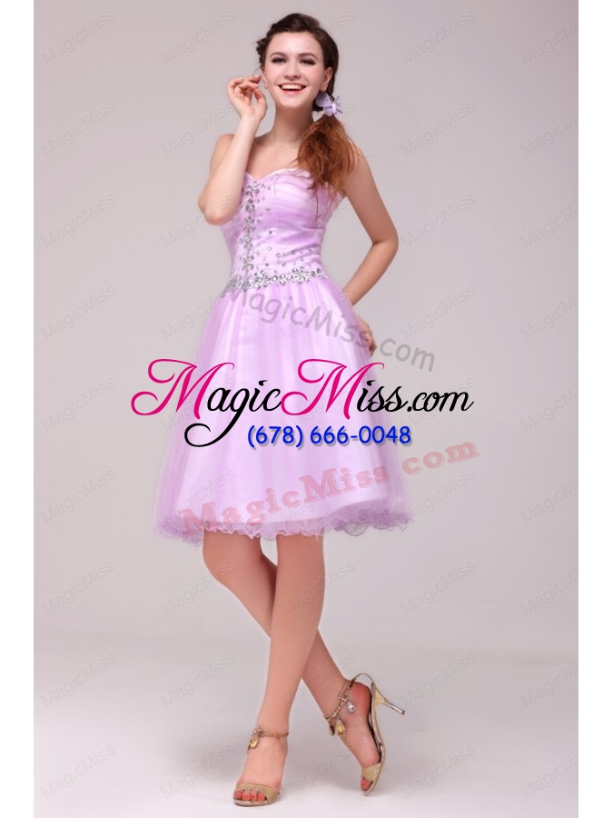wholesale a line lavender sweetheart beading prom dress for summer