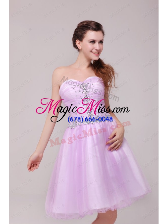 wholesale a line lavender sweetheart beading prom dress for summer