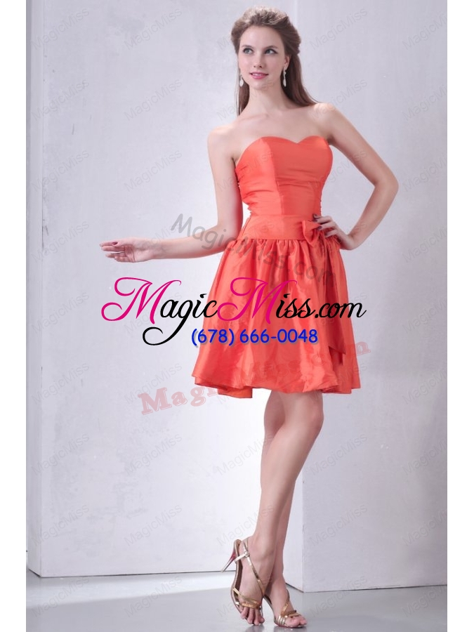 wholesale cheap sweetheart short prom dress with bowknot mini length
