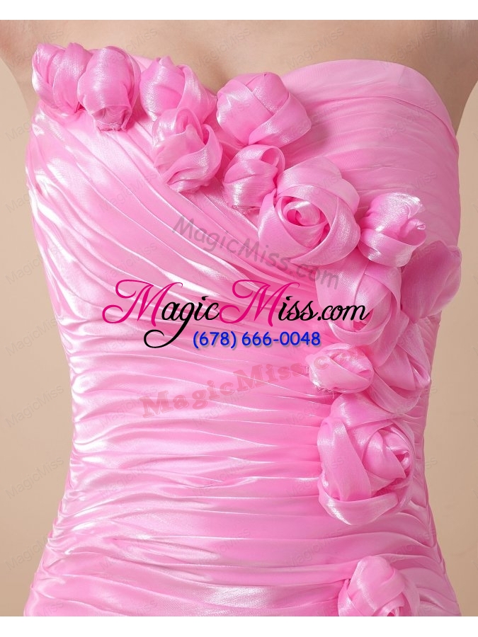 wholesale cute column sweetheart mini length ruching taffeta prom dress