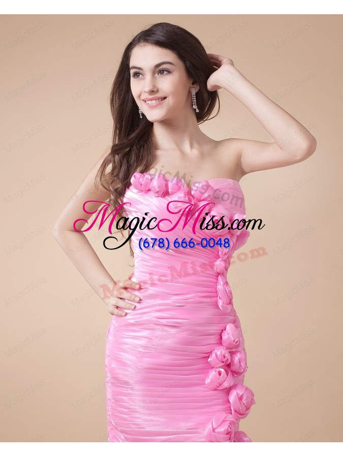 wholesale cute column sweetheart mini length ruching taffeta prom dress