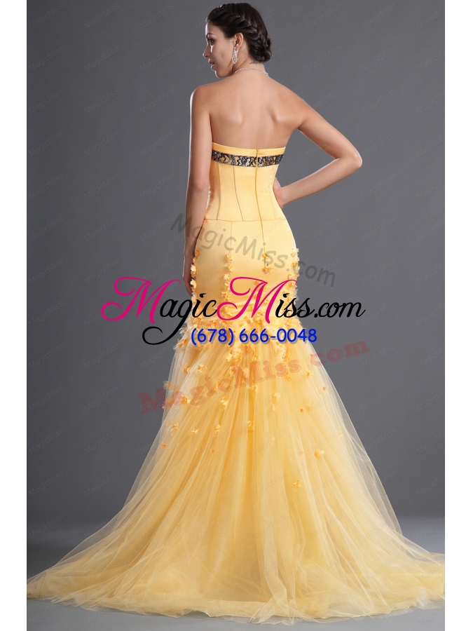 wholesale gorgeous mermaid prom dress with train for 2015