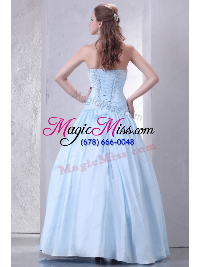 wholesale sweetheart a line taffeta beaded decorate prom dress for 2014 spring