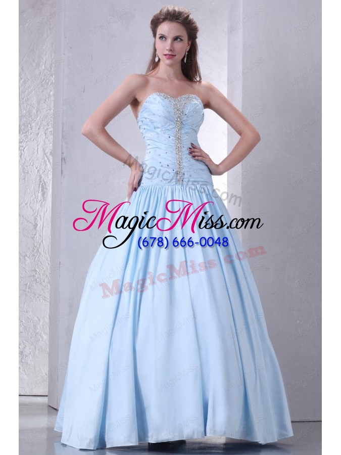 wholesale sweetheart a line taffeta beaded decorate prom dress for 2014 spring