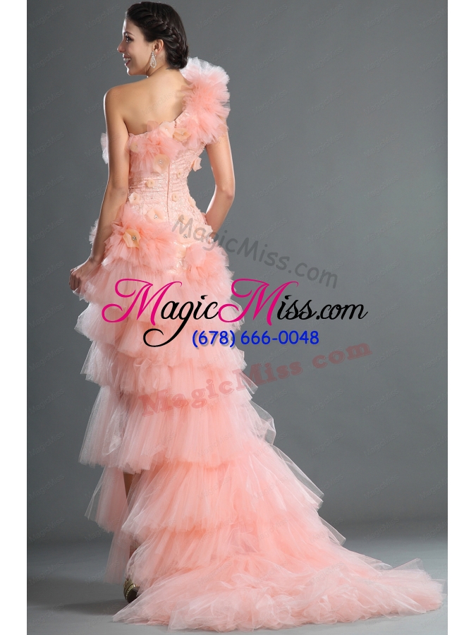 wholesale 2014 the most popular one shoulder high low prom dresses