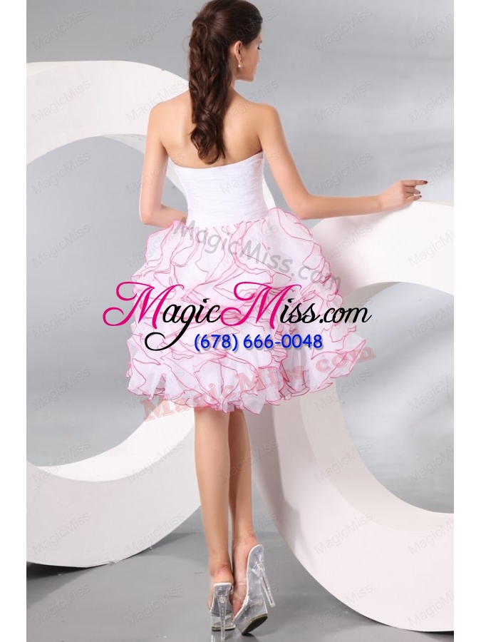 wholesale white princess sweetheart knee-length prom cocktail dress
